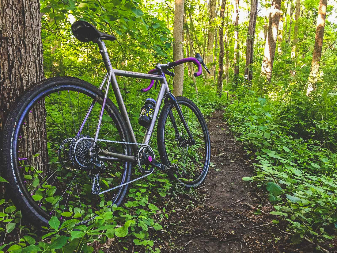 Cycles Bikyle manager Alex Winoski on his custom "giraffe" Drifter